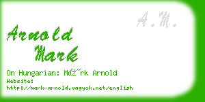 arnold mark business card